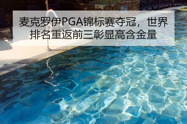 麦克罗伊PGA锦标赛夺冠，世界排名重返前三彰显高含金量